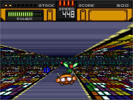 In game image of Hyperzone on the Nintendo SNES.