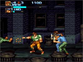 In game image of Iron Commando on the Nintendo SNES.