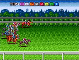 In game image of Keiba Eight Special on the Nintendo SNES.