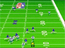 In game image of Madden Nfl 95 on the Nintendo SNES.