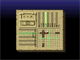 In game image of Mario No Super Picross on the Nintendo SNES.