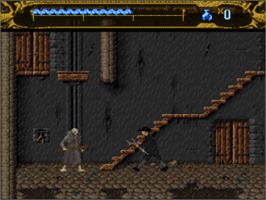 In game image of Mary Shelley's Frankenstein on the Nintendo SNES.