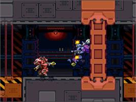 In game image of Metal Warriors on the Nintendo SNES.