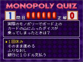 In game image of Monopoly Game 2, The on the Nintendo SNES.