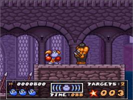 In game image of Mr. Tuff on the Nintendo SNES.