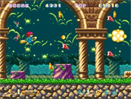 In game image of Märchen Adventure Cotton 100% on the Nintendo SNES.