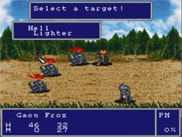 In game image of Nekketsu Tairiku: Burning Heroes on the Nintendo SNES.
