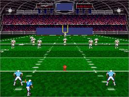 In game image of Nfl Football on the Nintendo SNES.