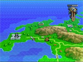 In game image of Ogre Battle - The March Of The Black Queen on the Nintendo SNES.