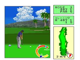 In game image of Okamoto Ayako To Match Play Golf - Ko Olina Golf Club In Hawaii on the Nintendo SNES.