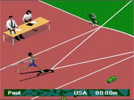 In game image of Olympic Summer Games on the Nintendo SNES.