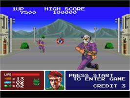 In game image of Operation Thunderbolt on the Nintendo SNES.