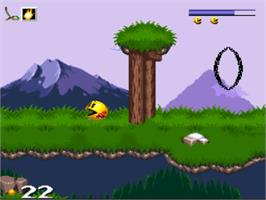 In game image of Pac-in-time on the Nintendo SNES.