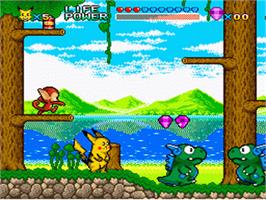 In game image of Pocket Monster on the Nintendo SNES.