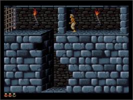 In game image of Prince Of Persia on the Nintendo SNES.
