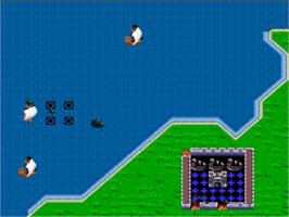 In game image of Rampart on the Nintendo SNES.