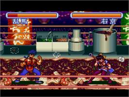 In game image of Ranma 1/2: Hard Battle on the Nintendo SNES.