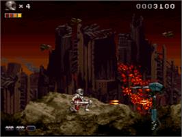In game image of Rendering Ranger R2 on the Nintendo SNES.