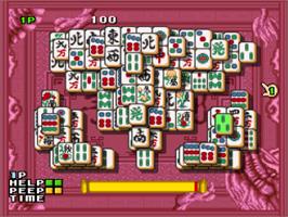 In game image of Shanghai 3 on the Nintendo SNES.