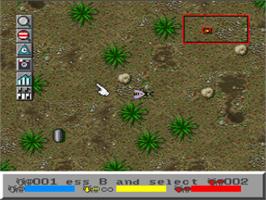 In game image of Sim Ant - The Electronic Ant Colony on the Nintendo SNES.