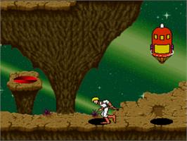 In game image of Space Ace on the Nintendo SNES.
