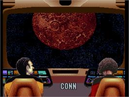 In game image of Star Trek - The Next Generation - Future's Past on the Nintendo SNES.