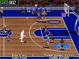 In game image of Super Dunk Star on the Nintendo SNES.