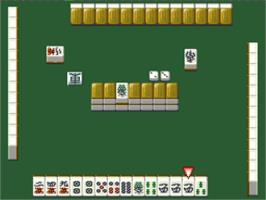 In game image of Super Mahjong 2 - Honkaku 4-nin Uchi! on the Nintendo SNES.