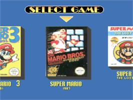 In game image of Super Mario All-stars on the Nintendo SNES.