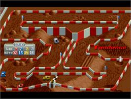 In game image of Super Off Road on the Nintendo SNES.