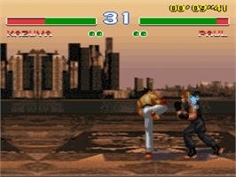 In game image of Tekken 2 on the Nintendo SNES.