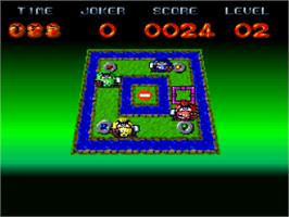 In game image of The Brainies on the Nintendo SNES.