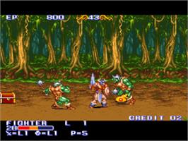 In game image of The King of Dragons on the Nintendo SNES.
