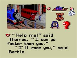 In game image of Thomas the Tank Engine & Friends on the Nintendo SNES.