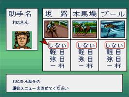 In game image of Thoroughbred Breeder 2 on the Nintendo SNES.