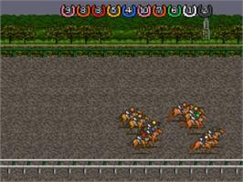 In game image of Thoroughbred Breeder 3 on the Nintendo SNES.