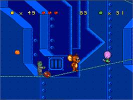 In game image of Tom And Jerry on the Nintendo SNES.