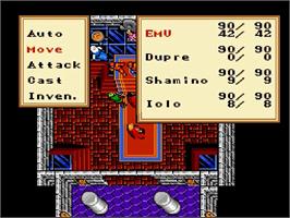 In game image of Ultima VI: The False Prophet on the Nintendo SNES.
