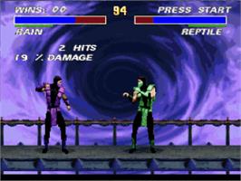 In game image of Ultimate Mortal Kombat 3 on the Nintendo SNES.