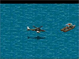In game image of Urban Strike on the Nintendo SNES.