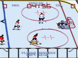 In game image of Wayne Gretzky And The Nhlpa All-stars on the Nintendo SNES.