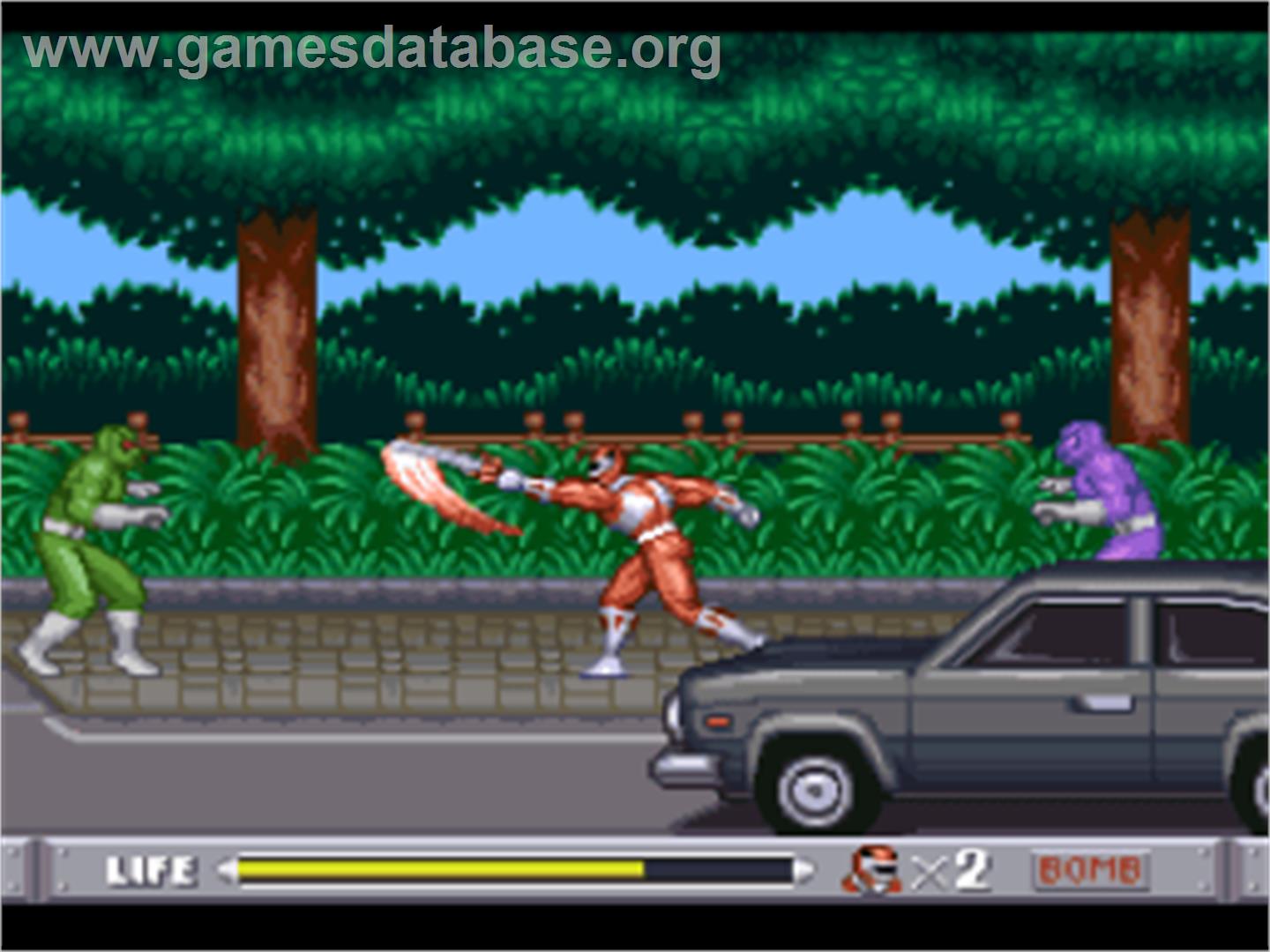 Mighty Morphin Power Rangers - Nintendo SNES - Artwork - In Game