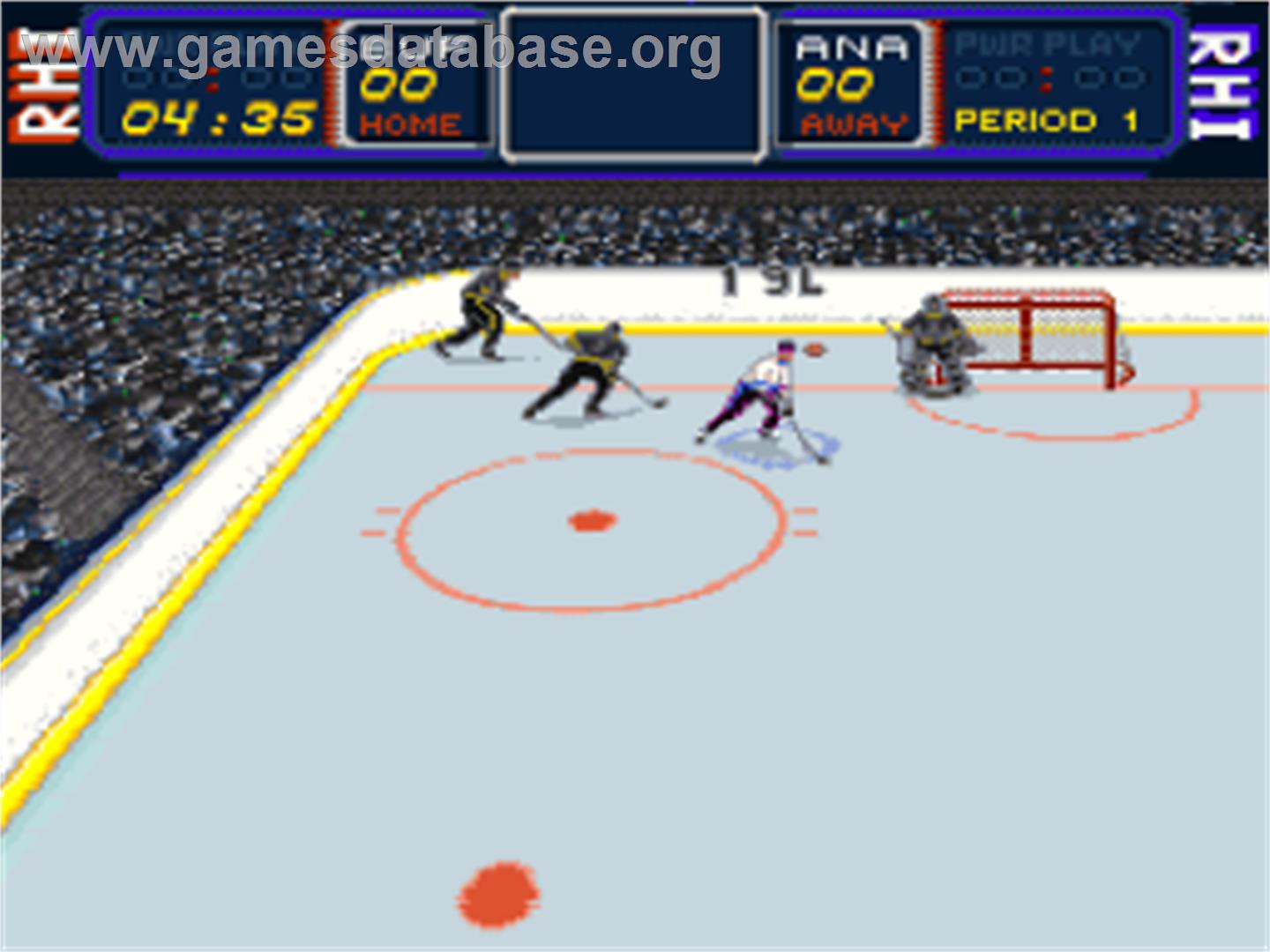 Rhi Roller Hockey '95 - Nintendo SNES - Artwork - In Game
