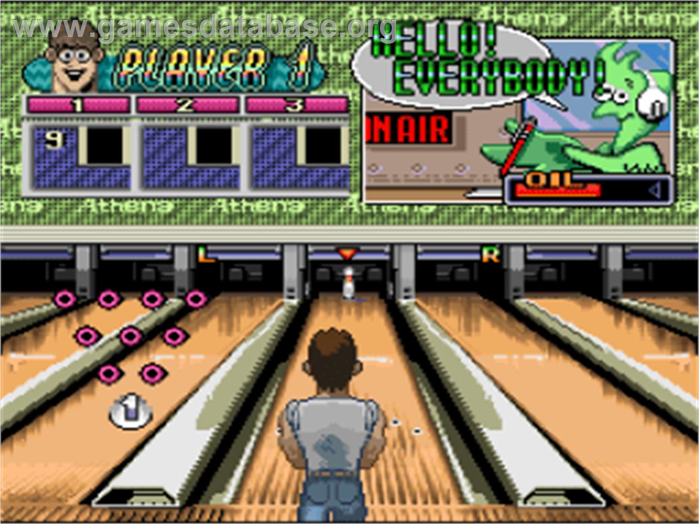 Super Bowling - Nintendo SNES - Artwork - In Game