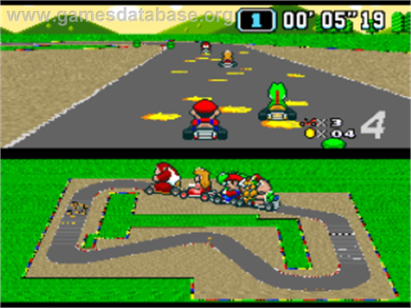 Super Mario Kart - Nintendo SNES - Artwork - In Game