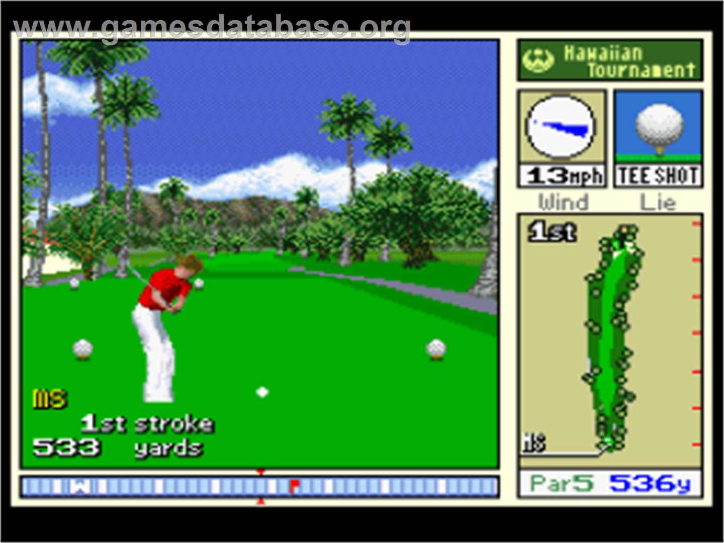 True Golf Classics: Waialae Country Club - Nintendo SNES - Artwork - In Game