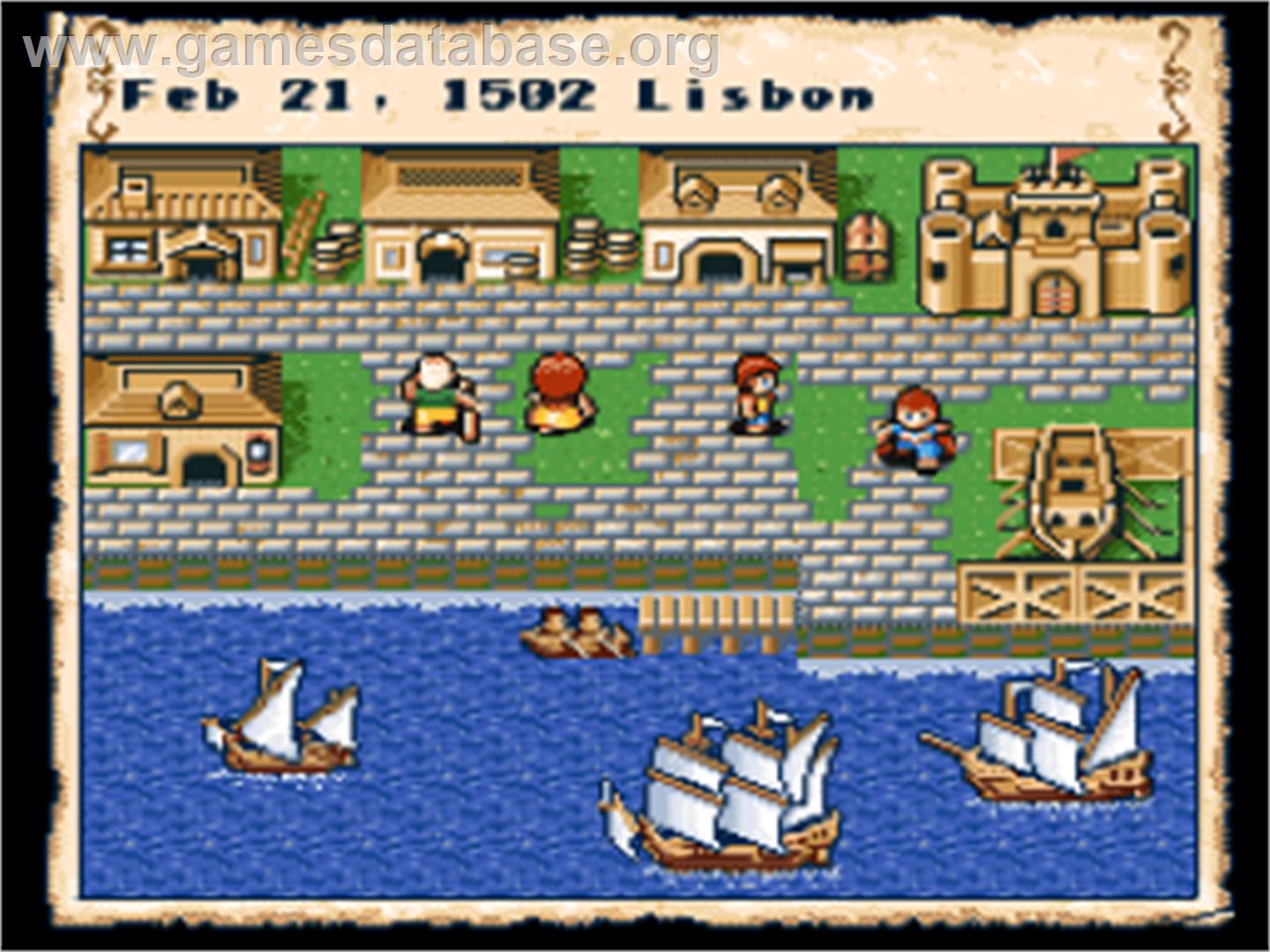 Uncharted Waters - Nintendo SNES - Artwork - In Game