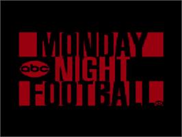Title screen of Abc Monday Night Football on the Nintendo SNES.