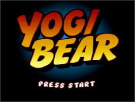 Title screen of Adventures of Yogi Bear on the Nintendo SNES.