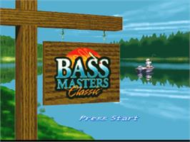 Title screen of Bass Masters Classic on the Nintendo SNES.